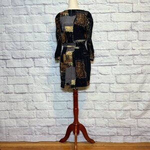 Ever Silk Abstract Print Mini Dress